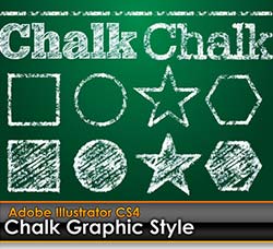 illustrator图形样式－粉笔风格：Chalk Board Illustrator Graphic Style